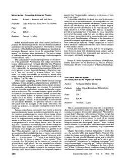 The Fourth State of Matter: An Introduction to the Physics of Plasma