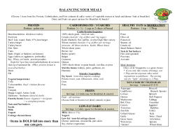 balancing your meals
