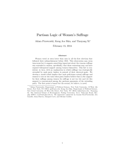 Partisan Logic of Womenrs Suffrage