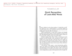 Quick Recognition of Look-Alike Words