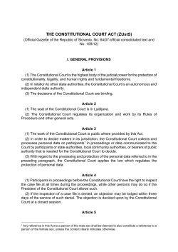 THE CONSTITUTIONAL COURT ACT (ZUstS)