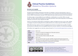 Shoulder dystocia - Queensland Ambulance Service