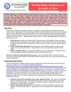 Private Water Systems and Drought in Ohio