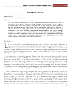 Analytic teaching and philosophical praxis