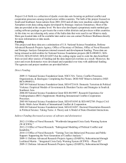 Project Civil Strife is a collection of dyadic event data sets focusing