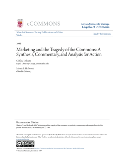 Marketing and the Tragedy of the Commons: A