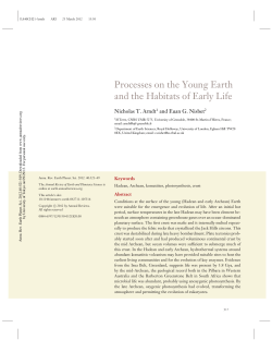 Processes on the Young Earth and the Habitats of Early Life
