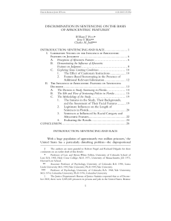 Sentencing Discrimination based on Afrocentric