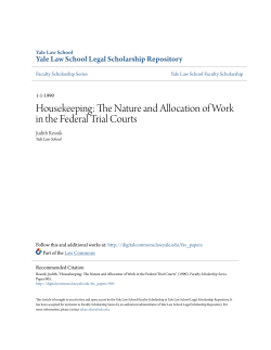The Nature and Allocation of Work in the Federal Trial Courts