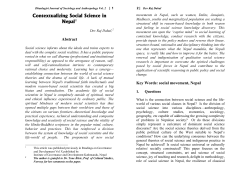 Contextualizing Social Science in Nepal