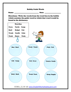 Bubbly Guide Words - English Worksheets Land
