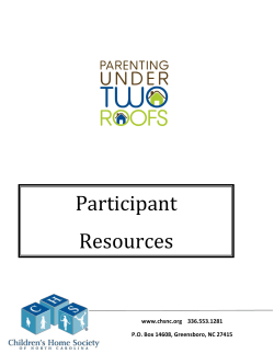 Participant Resources - Children`s Home Society of North Carolina