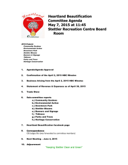 Heartland Beautification Committee Agenda May 7
