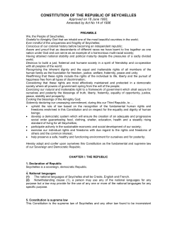 constitution of the republic of seychelles