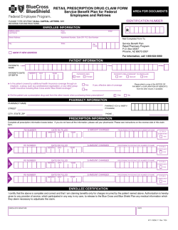 RETAIL PRESCRIPTION DRUG CLAIM FORM