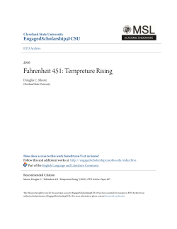 Fahrenheit 451: Tempreture Rising