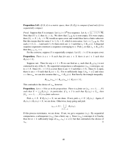 Proposition 3.43. If (X, d) is a metric space, then (X, Od) is compact if