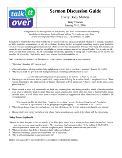 Sermon Discussion Guide - SaddlebackFamily Media Server