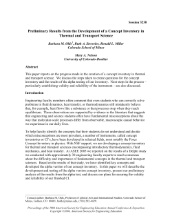 Preliminary Results from the Development of a Concept Inventory in