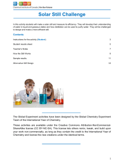 Solar Still Challenge