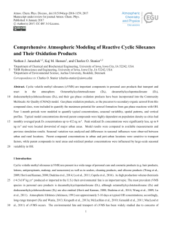 Comprehensive Atmospheric Modeling of Reactive Cyclic Siloxanes