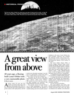 40 years ago, a Boeing- built Lunar Orbiter took a very memorable