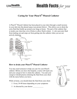 Pleurx Pleural Catheter