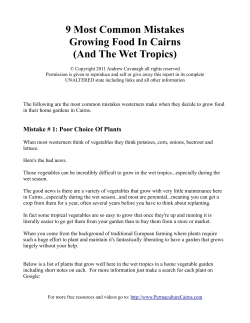 9 Most Common Mistakes Growing Food In Cairns