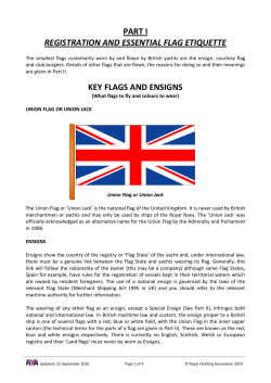 FLAG ETIQUETTE AND VISUAL SIGNALS PART 1