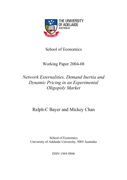 Network Externalities, Demand Inertia and Dynamic Pricing in an