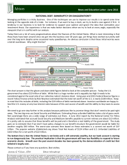 NATIONAL DEBT- BANKRUPTCY OR EXAGGERATION?? News