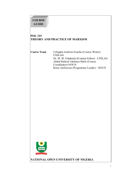 POL315 - National Open University of Nigeria