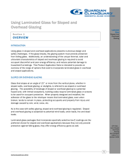 Laminated Glass Residential Product App`l Note