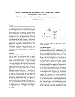 Human running controller derived from steady state running variability