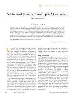 Self-Inflicted Cosmetic Tongue Split: A Case