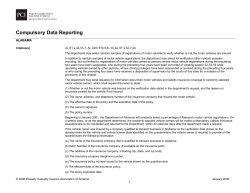 Compulsory Data Reporting