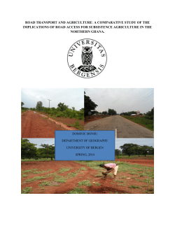 road transport and agriculture: a comparative study of - (BORA)