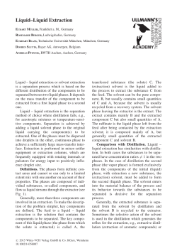 Liquid&ndash;Liquid Extraction