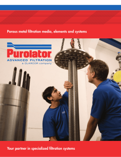 Porous Metal Filtration Media, Elements And