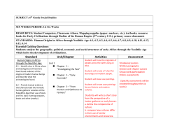 Standard Unit/Chapter Activities Assessment