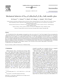 Mechanical behavior of Fe65.5Cr4Mo4Ga4P12C5B5.5 bulk