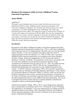 Bicultural Development within an Early Childhood