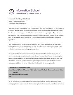 Documents that Changed the World Robert`s Rules of Order, 1876