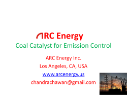 RC Energy Coal Catalyst for Emission Control
