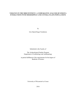 VIOLENCE IN THE MIDCONTINENT: A COMPARATIVE ANALYSIS