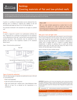 Buildings Covering materials of flat and low