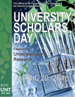 university scholars day program 2017