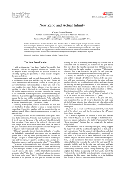 New Zeno and Actual Infinity