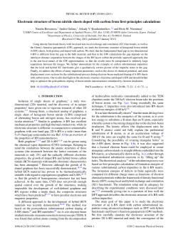 Electronic structure of boron nitride sheets doped with carbon from