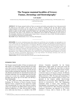 The Neogene mammal localities of Greece: Faunas, chronology and